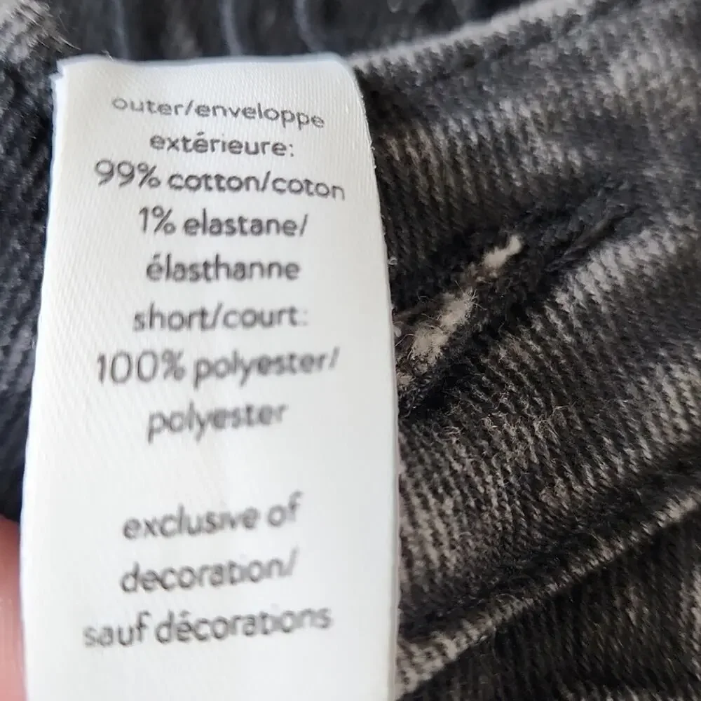 Justice Black/Gray Animal Print Denim Skirt, NWT